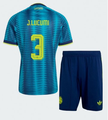 Colombia Jhon Lucumi #3 Replika Bortatröja Barn VM 2026 Kortärmad (+ Korta byxor)
